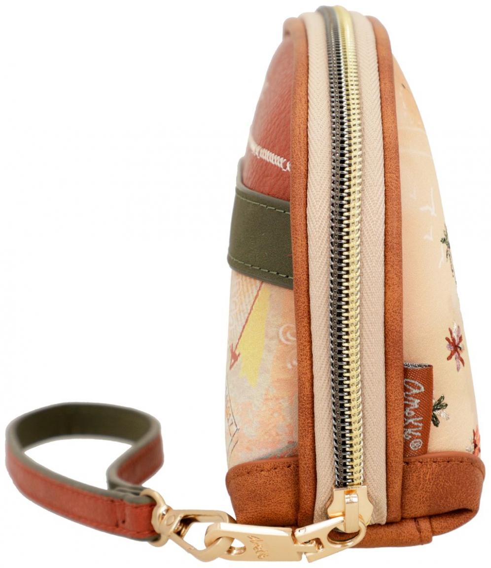 großes Portemonnaie Kosmetiktasche Anekke Peace & Love Camel Hippie Flower Power