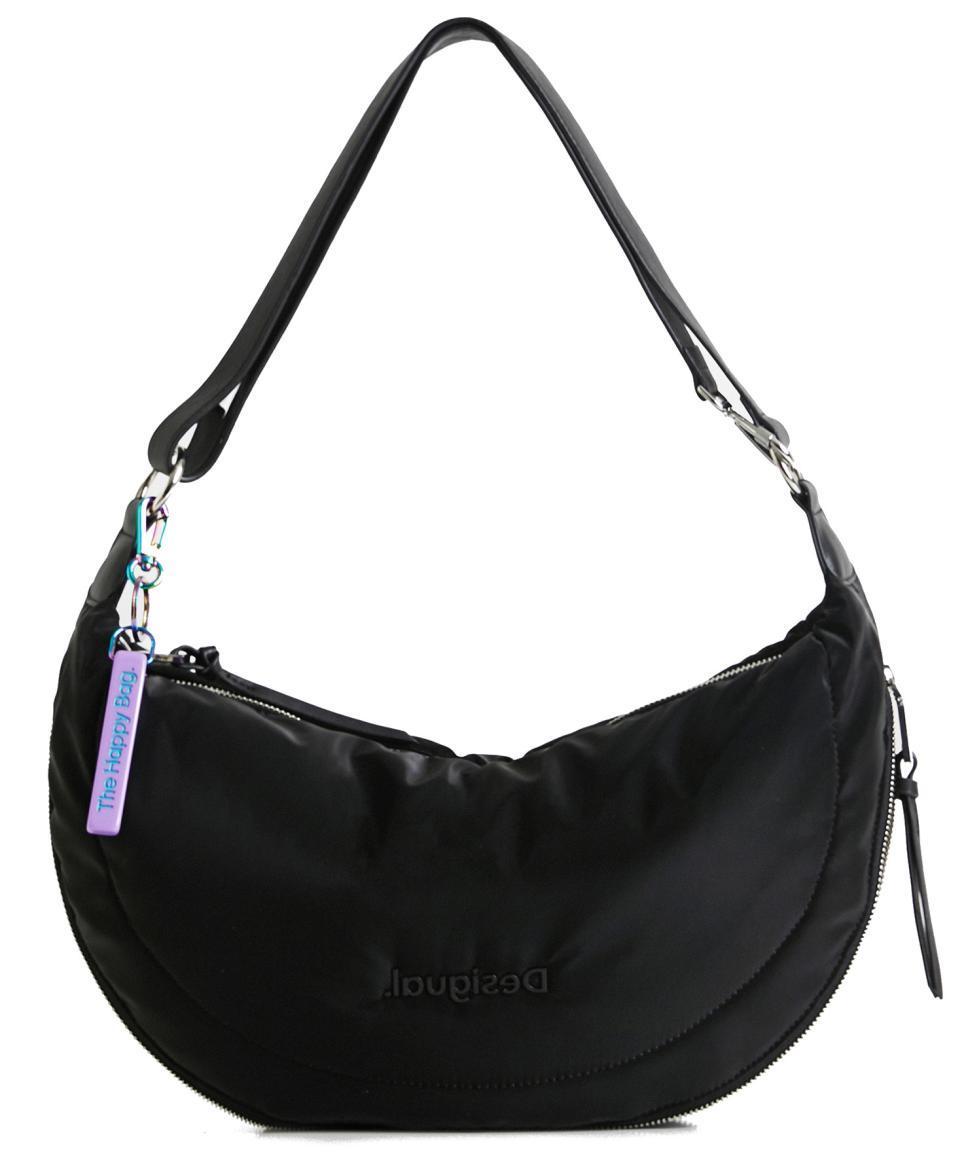 halbrunde Beuteltasche Happy Bag Desigual Kuwait schwarz erweiterbar