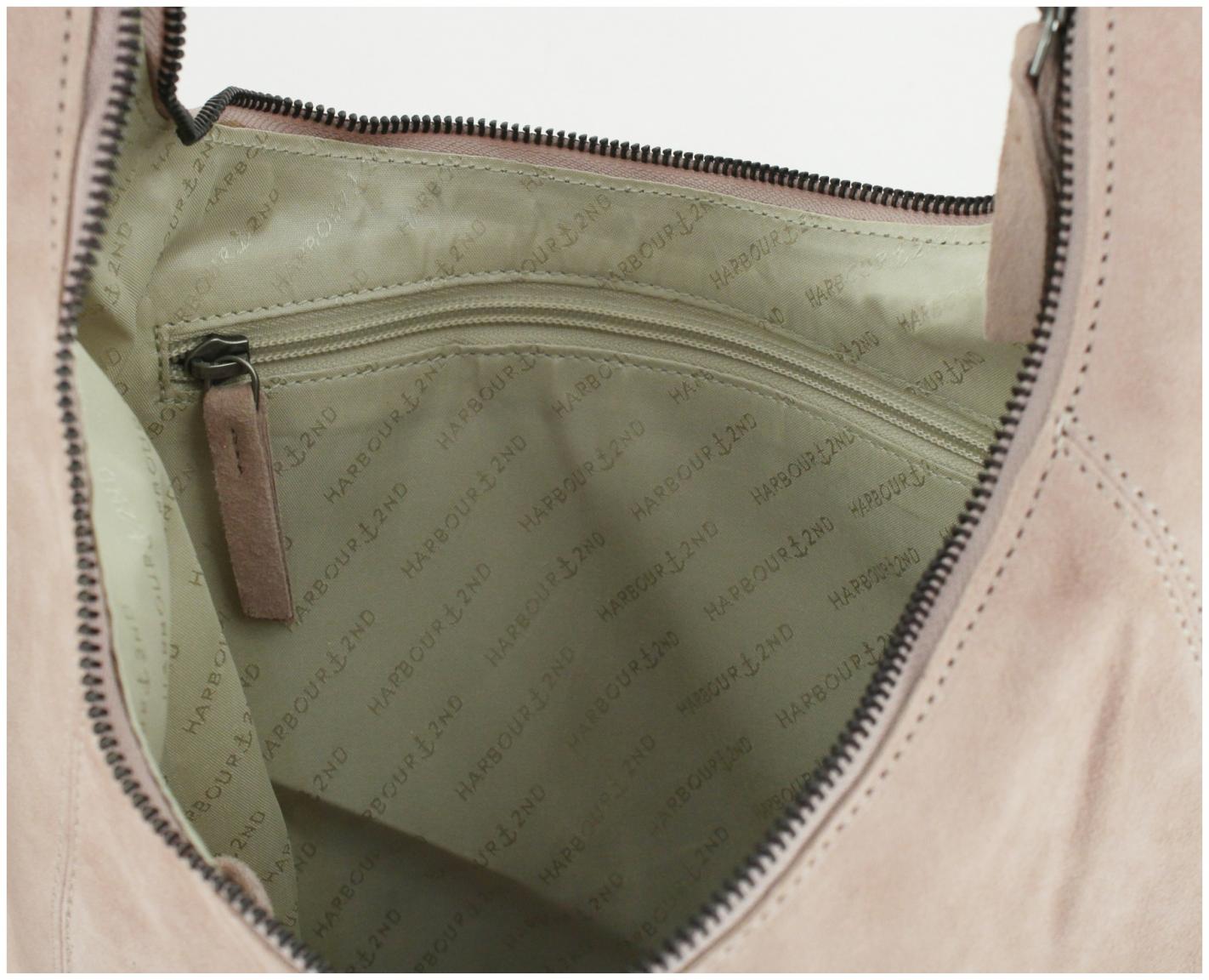 hellbeige Beuteltasche Harbour 2nd Laurine Coffee Cream Velours