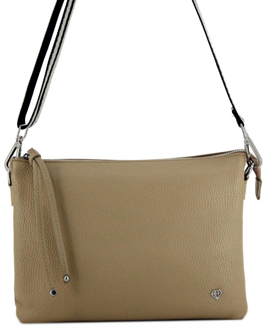 hellblaue Ledertasche feminin Caleidos geräumig Azzurro