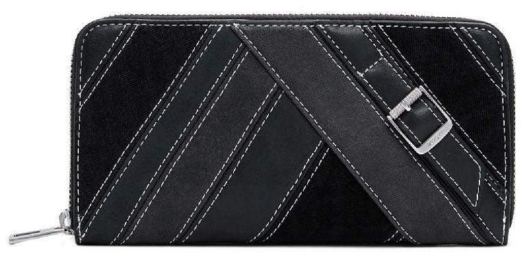 klassisch schwarz Desigual Geldtasche Fiona Schnalle Fibonacci Patch