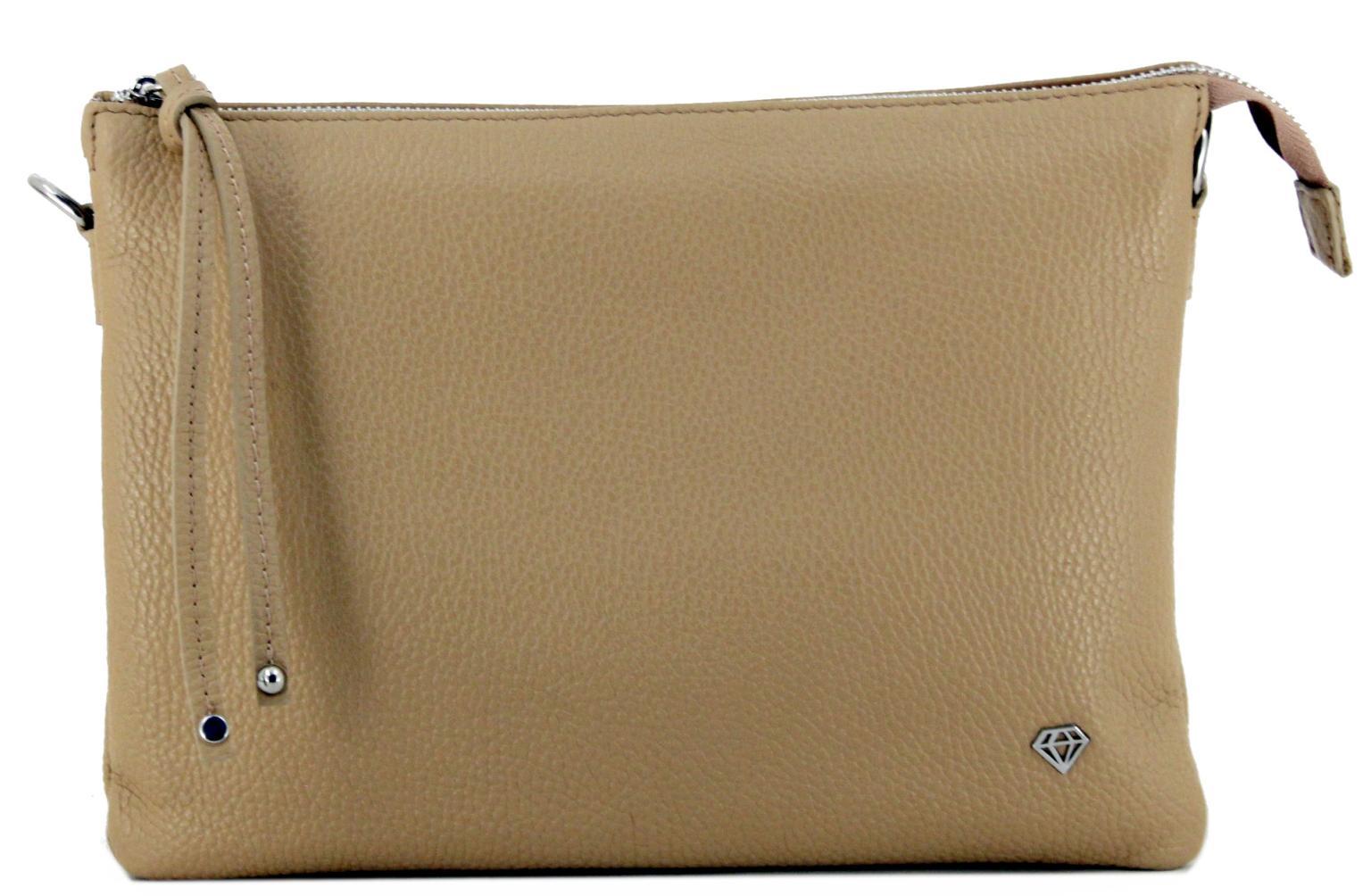 klassisch schwarze Caleidos Handtasche Leder Italien