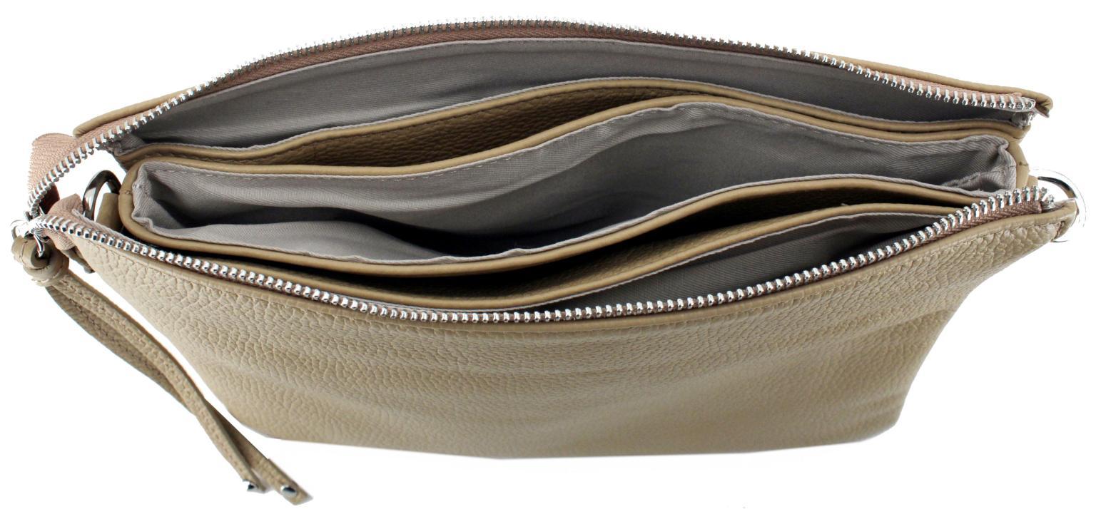 klassisch schwarze Caleidos Handtasche Leder Italien
