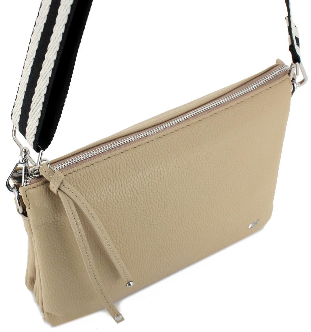 klassisch schwarze Caleidos Handtasche Leder Italien