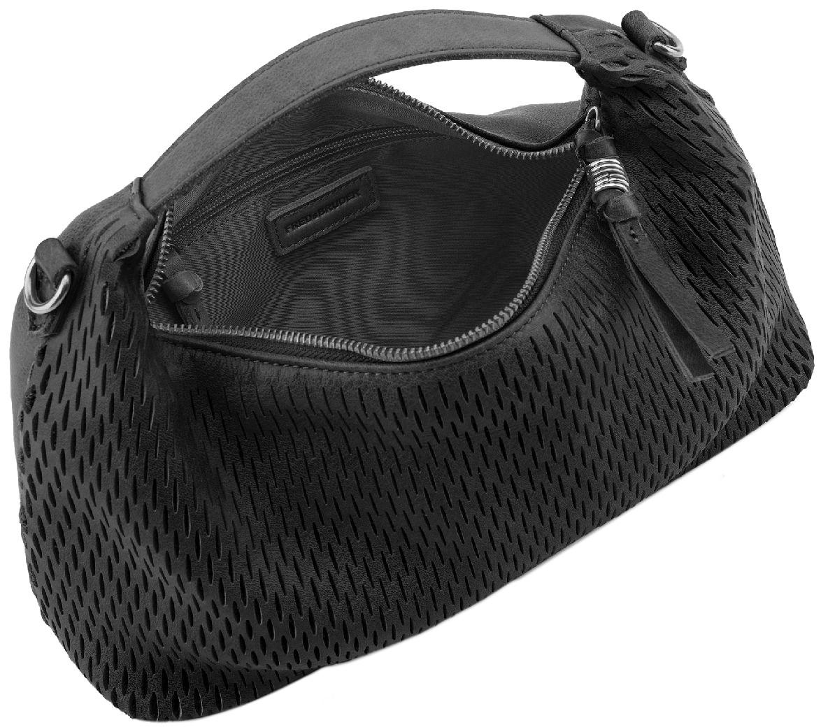 klassisch schwarze FREDsBRUDER Damentasche Soft Cut Kette