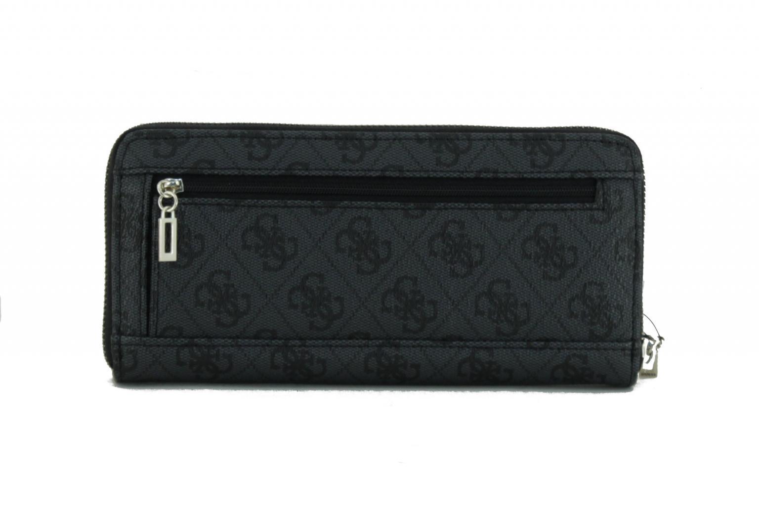 klassische Brieftasche Guess Ambrose SLG Black Schwarz Ziparound