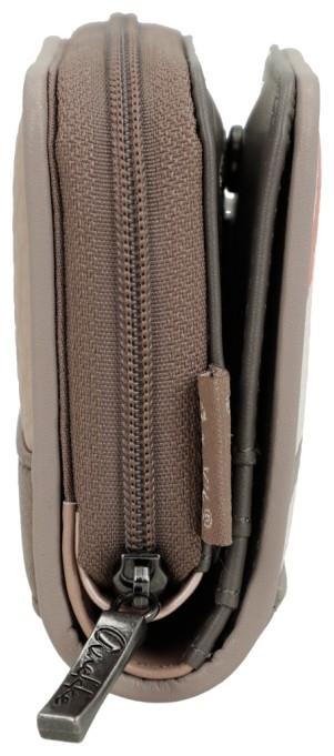kleine Anekke Geldtasche farbenfroh Muse metallic Olympia stilisiert beige