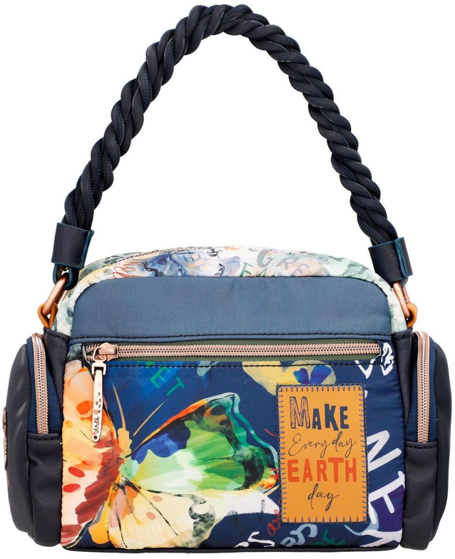 kleine Bowlingtasche Nylon Eco Friendly Anekke Amazonia Nature Pachamama Blau