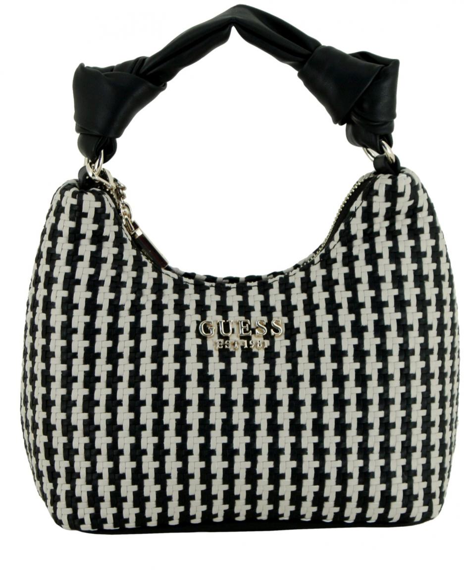 kleine Handtasche Knotendetail Kettenhenkel Guess Mirema Black Multi