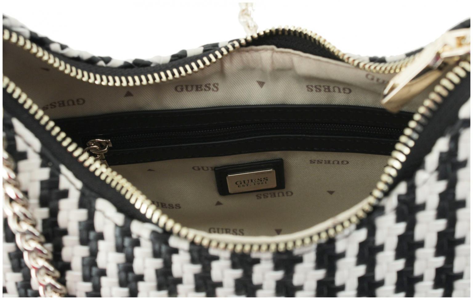 kleine Handtasche Knotendetail Kettenhenkel Guess Mirema Black Multi