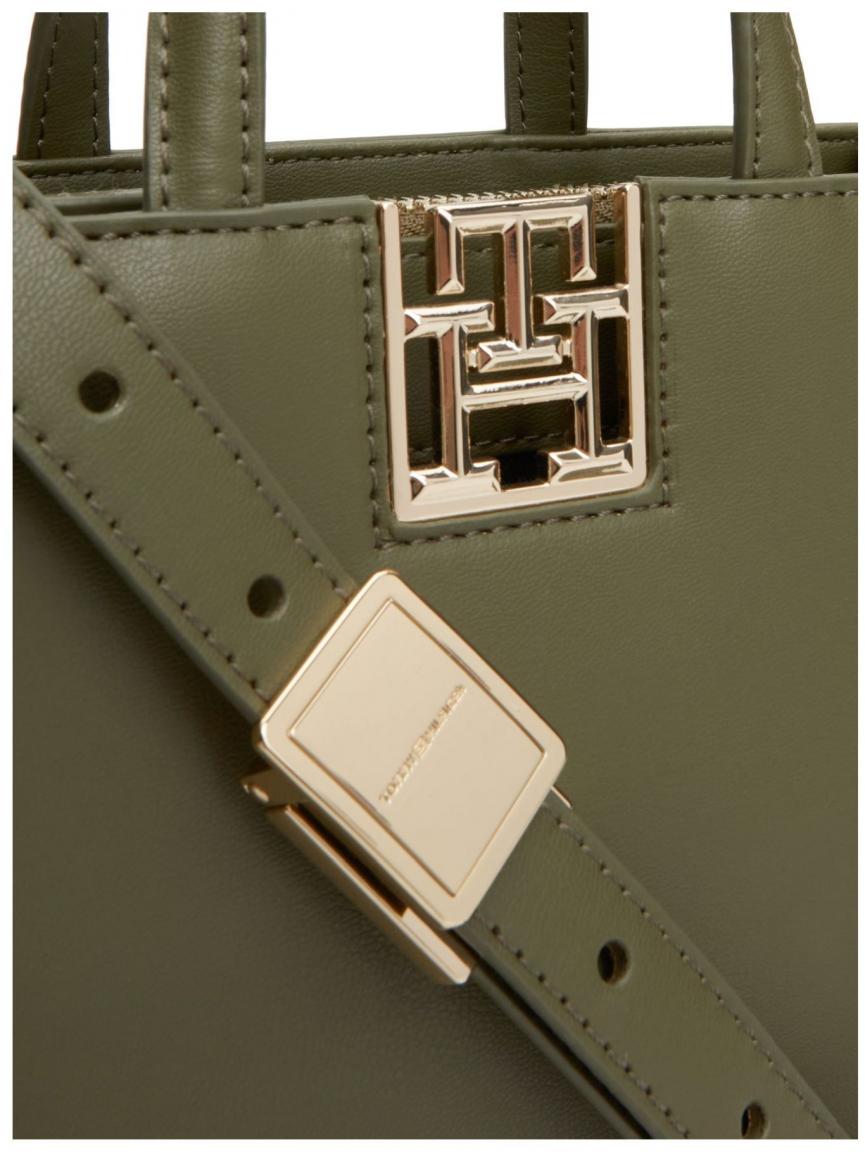 kleine Henkeltasche Tommy Hilfiger Reset grün Mini Tote