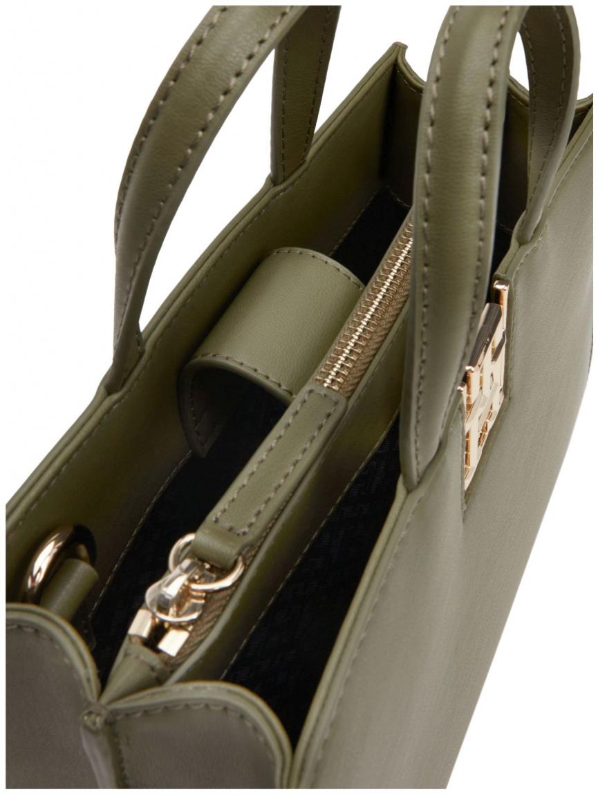 kleine Henkeltasche Tommy Hilfiger Reset grün Mini Tote
