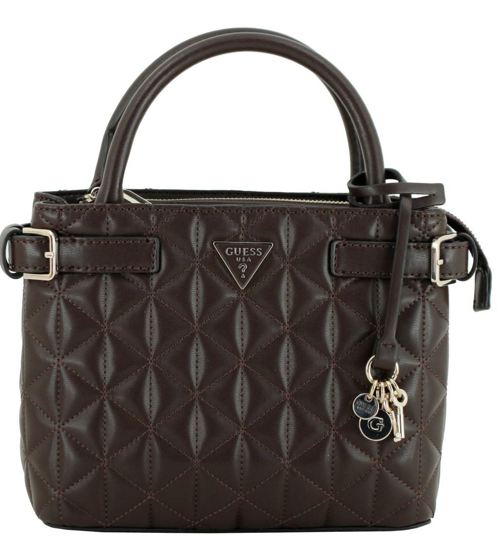 kleine Henkeltasche gesteppt Guess Paisleigh schwarz