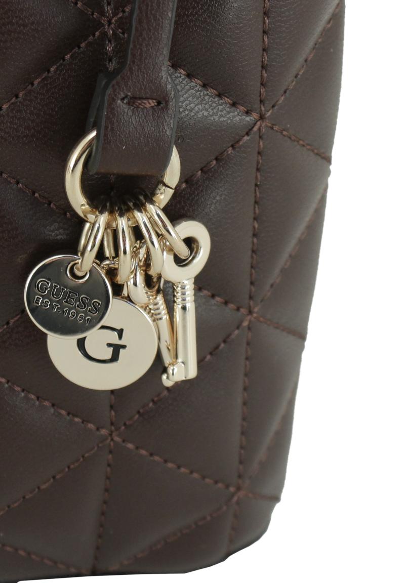 kleine Henkeltasche gesteppt Guess Paisleigh schwarz