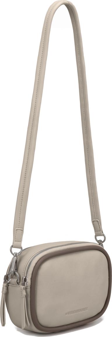 kleine Schultertasche Ella Piping beige taupe Les Visionnaires Lammleder
