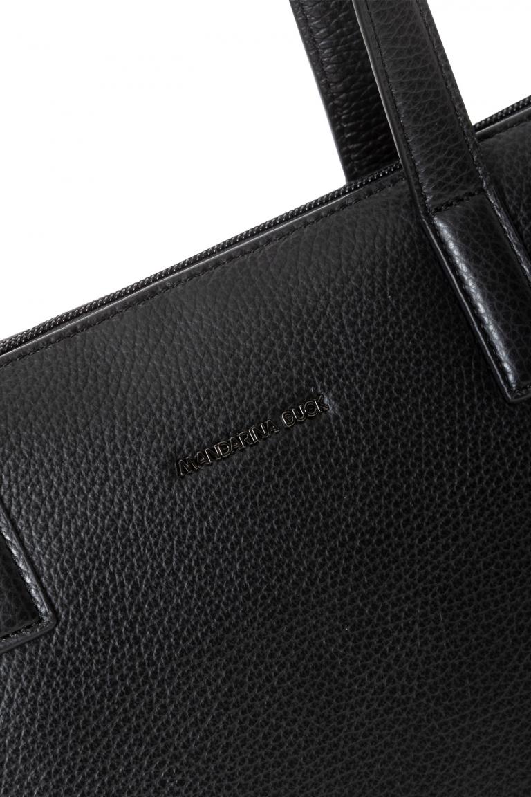 kleine Shoppertasche Mandarina Duck Mellow Leather schwarz