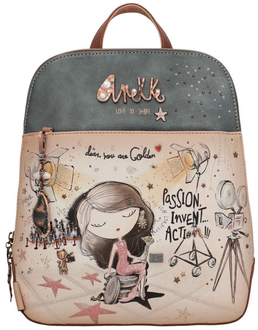kleiner Freizeitrucksack mit Aufdruck Anekke Hollywood