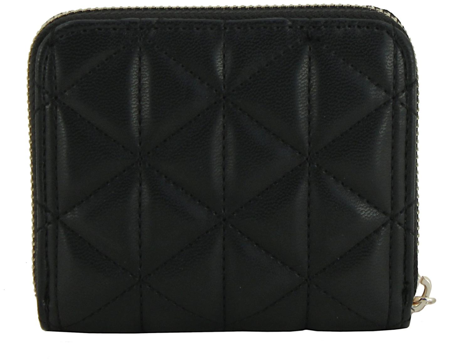 kompakte Geldbörse schwarz gesteppt Guess Paisleigh Black