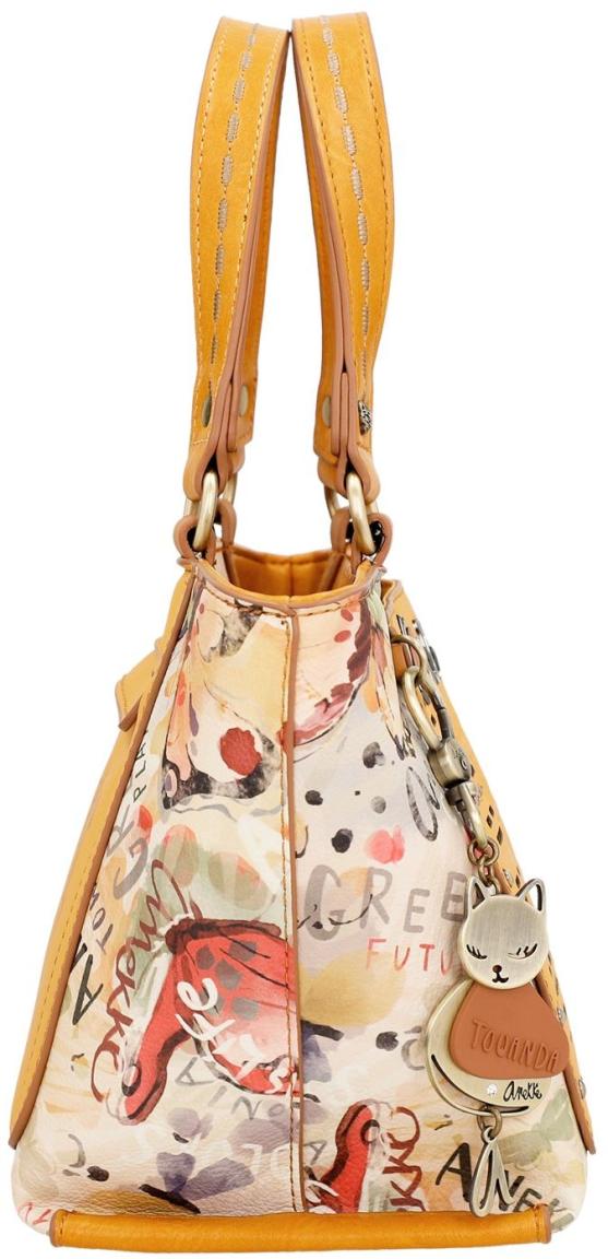kompakte Henkeltasche Anekke Nature Pachamama Ochre Nieten