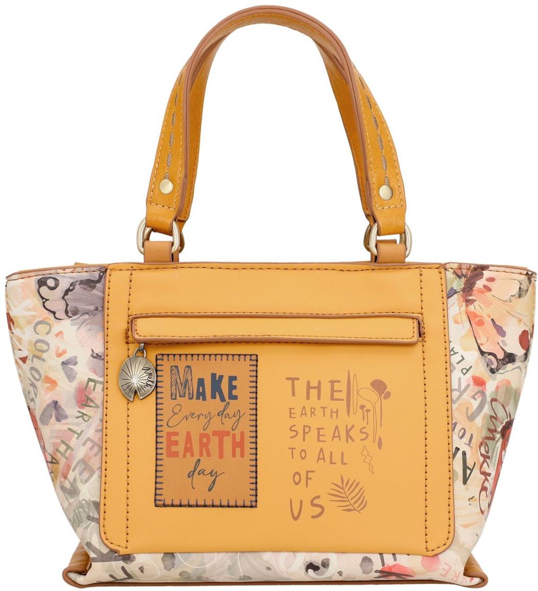 kompakte Henkeltasche Anekke Nature Pachamama Ochre Nieten