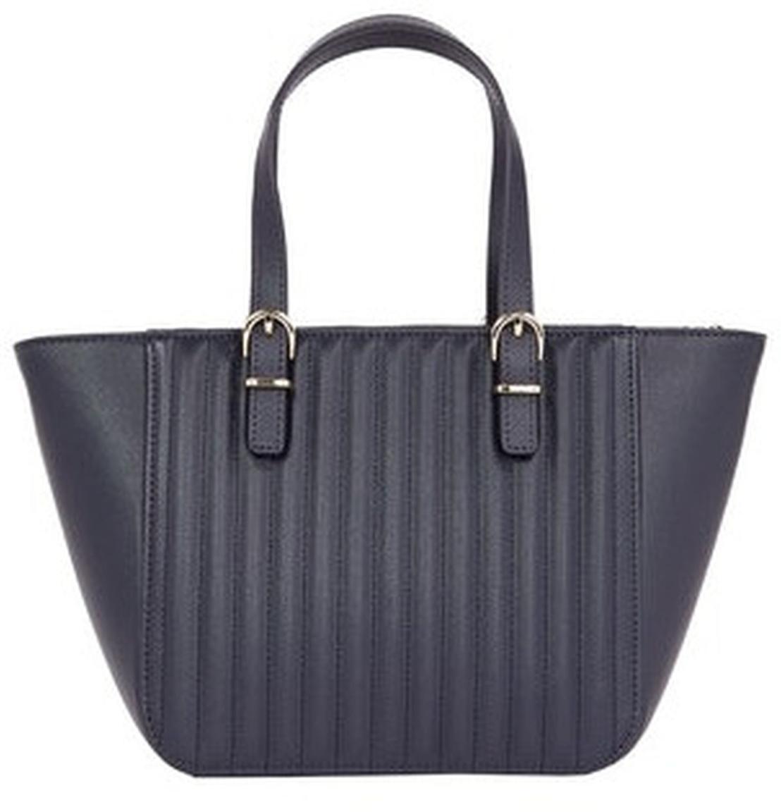 kompakte Tragetasche Damen Tommy Hilfiger Timeless Small Tote Quilted Dunkelblau
