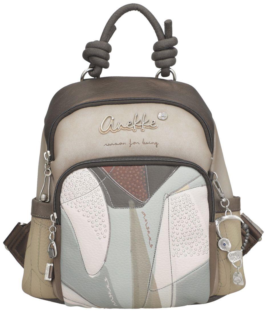 kompakter Alltagsrucksack taupe bunt Nieten Anekke Sophia Auralis