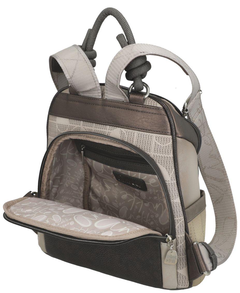 kompakter Alltagsrucksack taupe bunt Nieten Anekke Sophia Auralis