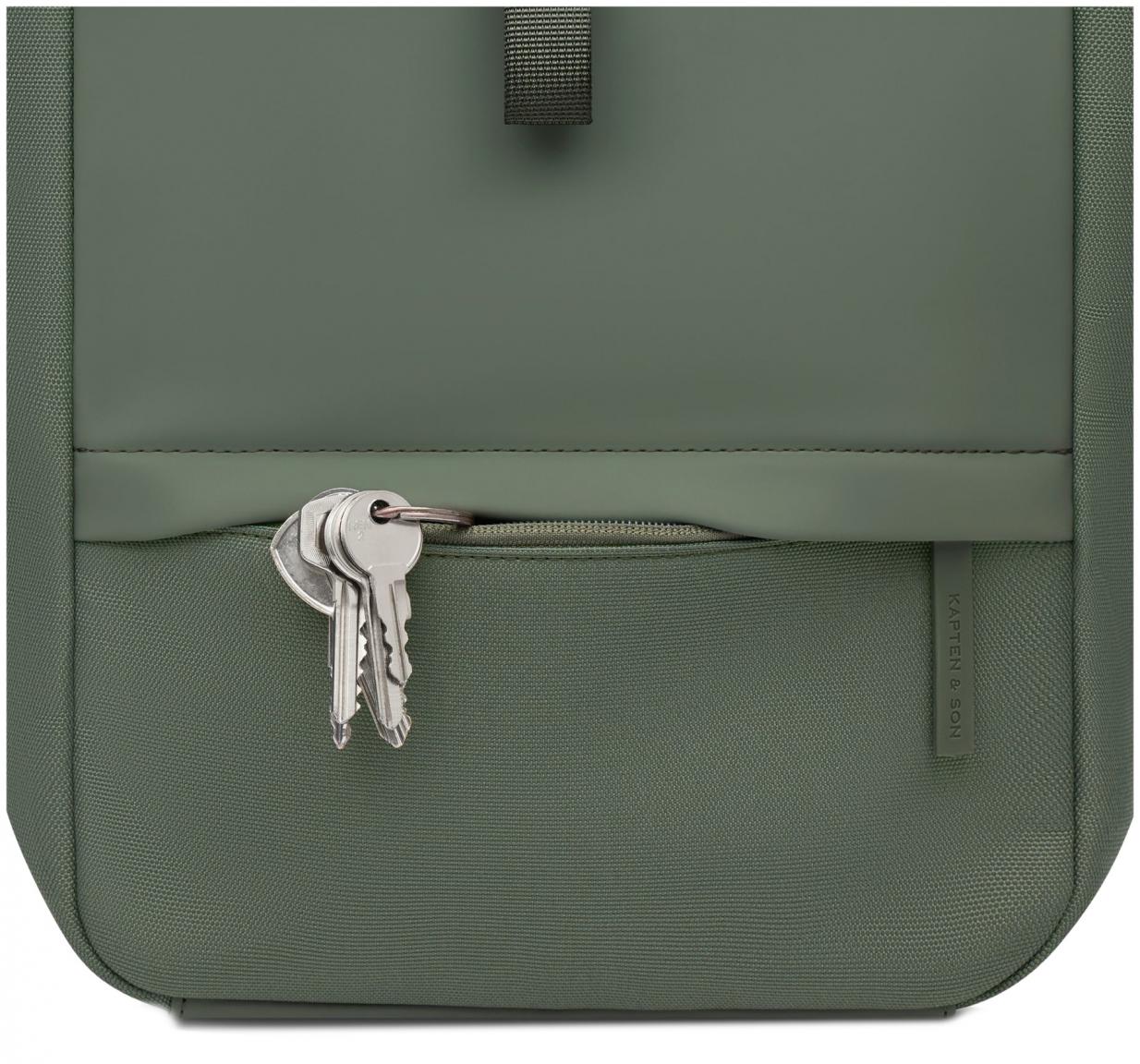 kompakter Technikrucksack Kapten & Son Fyn Dusty Green vegan