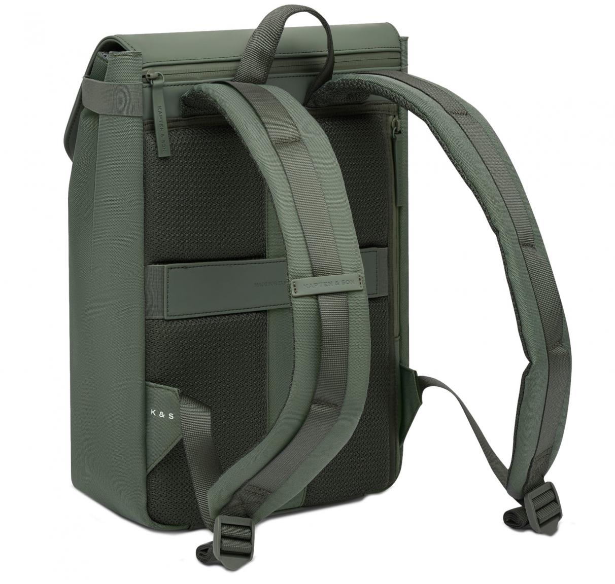 kompakter Technikrucksack Kapten & Son Fyn Dusty Green vegan