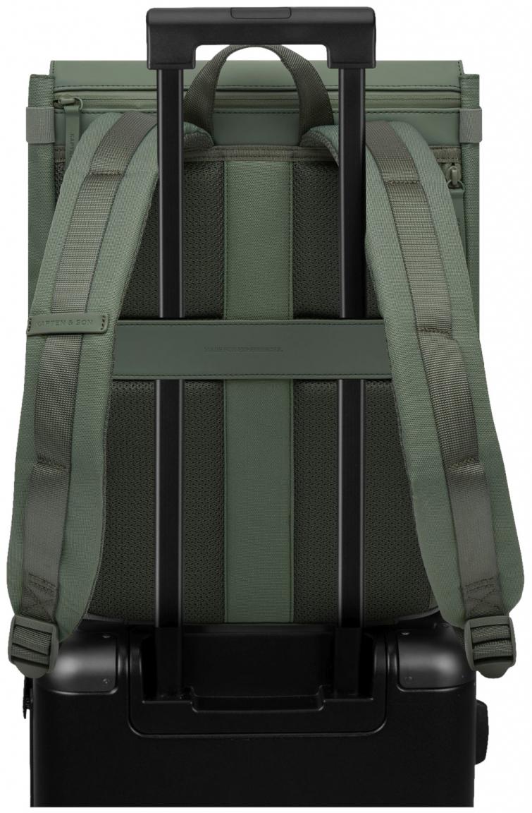 kompakter Technikrucksack Kapten & Son Fyn Dusty Green vegan