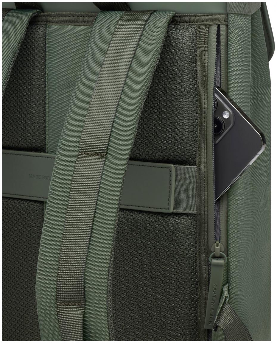 kompakter Technikrucksack Kapten & Son Fyn Dusty Green vegan