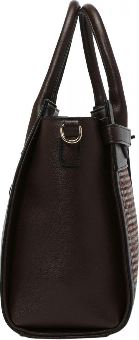l.Credi Schultertasche Hahnentritt Braun Lenette