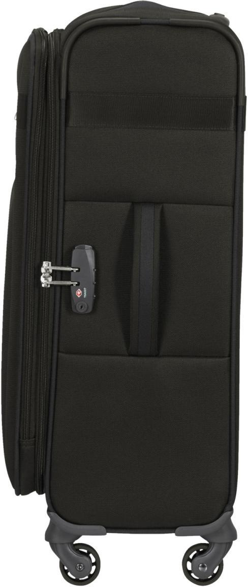 leichter Koffertrolley schwarz Samsonite Citybeat M 66cm black erweiterbar