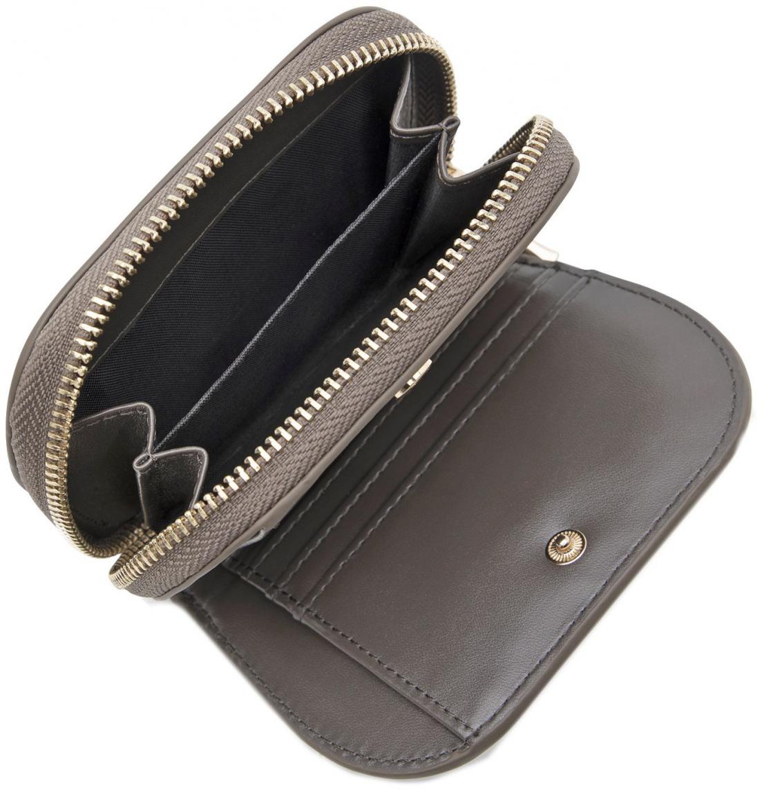 mittelgroße Damen Geldbörse L.Credi Perla Dark Taupe vegan