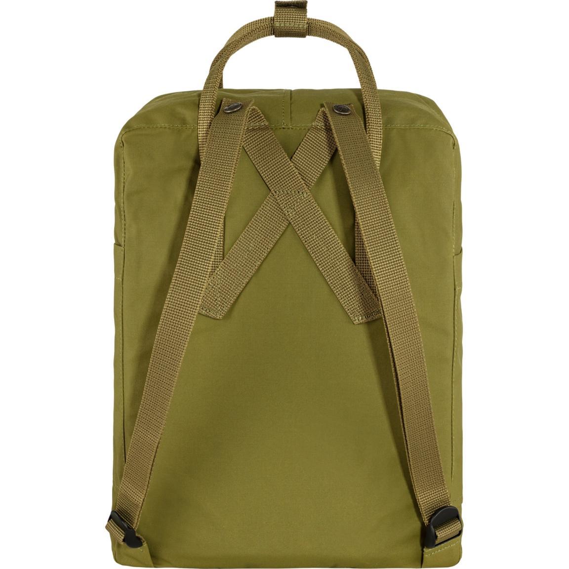 olivgrüner Schulrucksack Sitzkissen Fjällräven Kanken Foliage Green