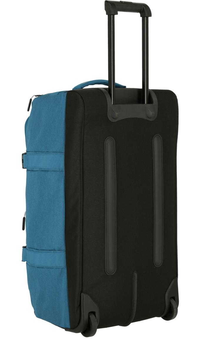 petrolblaue Reisetasche 2-Rad-Trolley Travelite Kick Off L 68cm