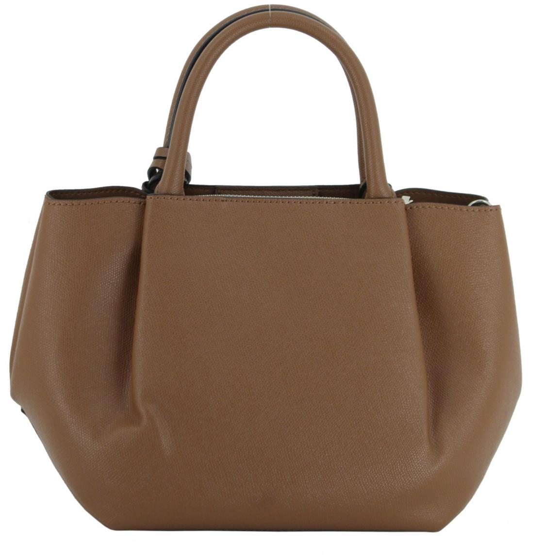 raffinierte Kurzgrifftasche cognacbraun Girlfriend Satchel Guess Amorette