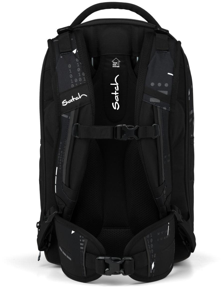 reflektierende Schultasche Ninja Matrix Satch Match Plus schwarz mitwachsend