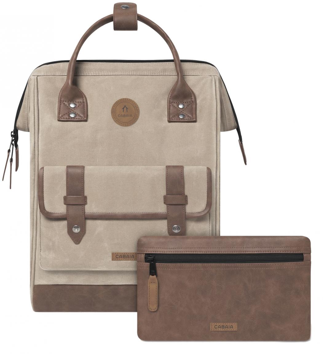 robuster Rucksack Vintage Cabaia Adventurer Medium Rabat Camel