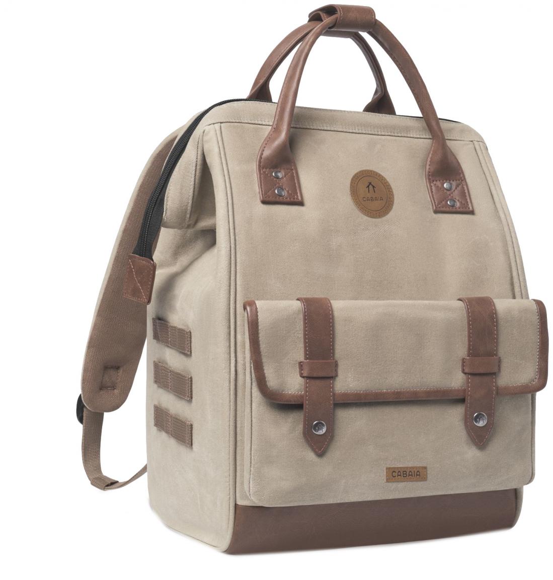 robuster Rucksack Vintage Cabaia Adventurer Medium Rabat Camel