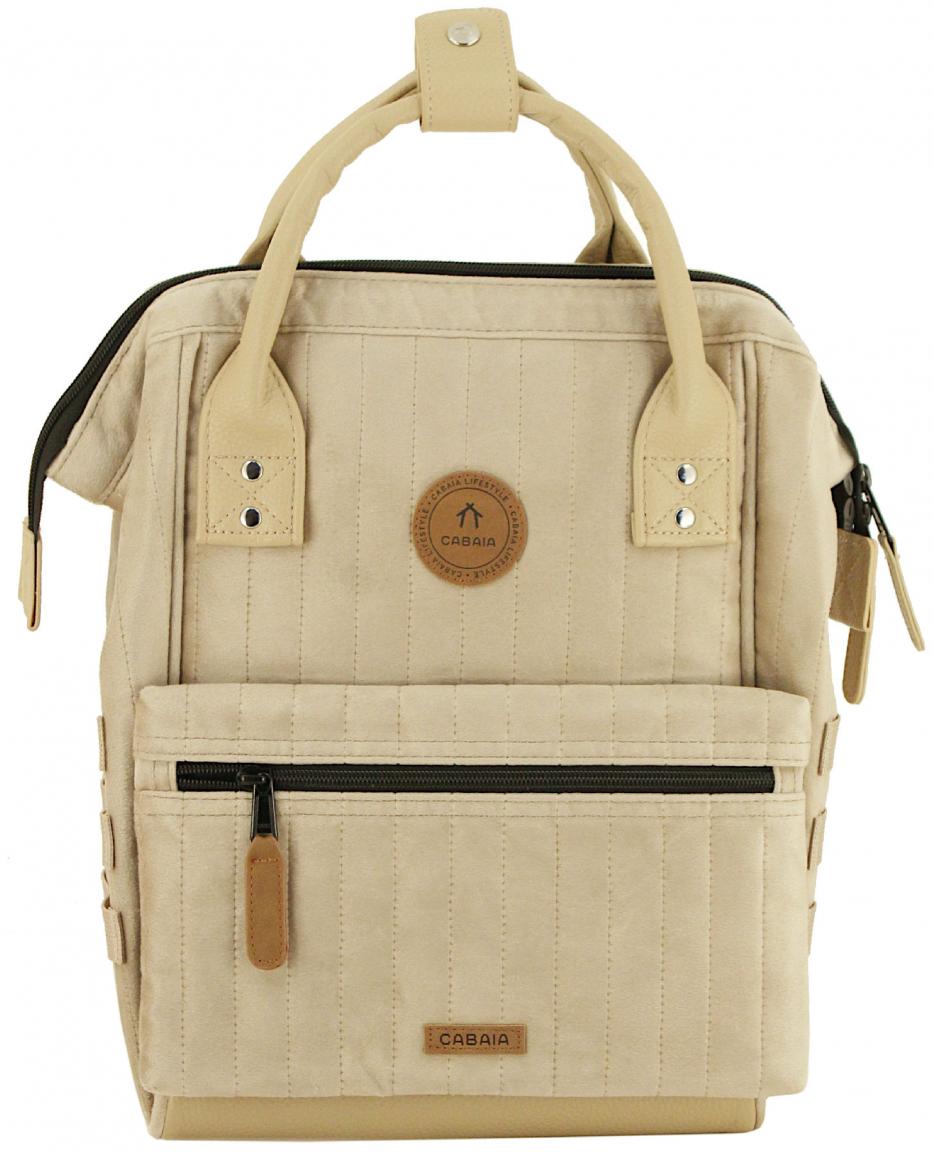 samtiger Tagesrucksack Cabaia Adventurer beige Guadalajara Small Steppnähte