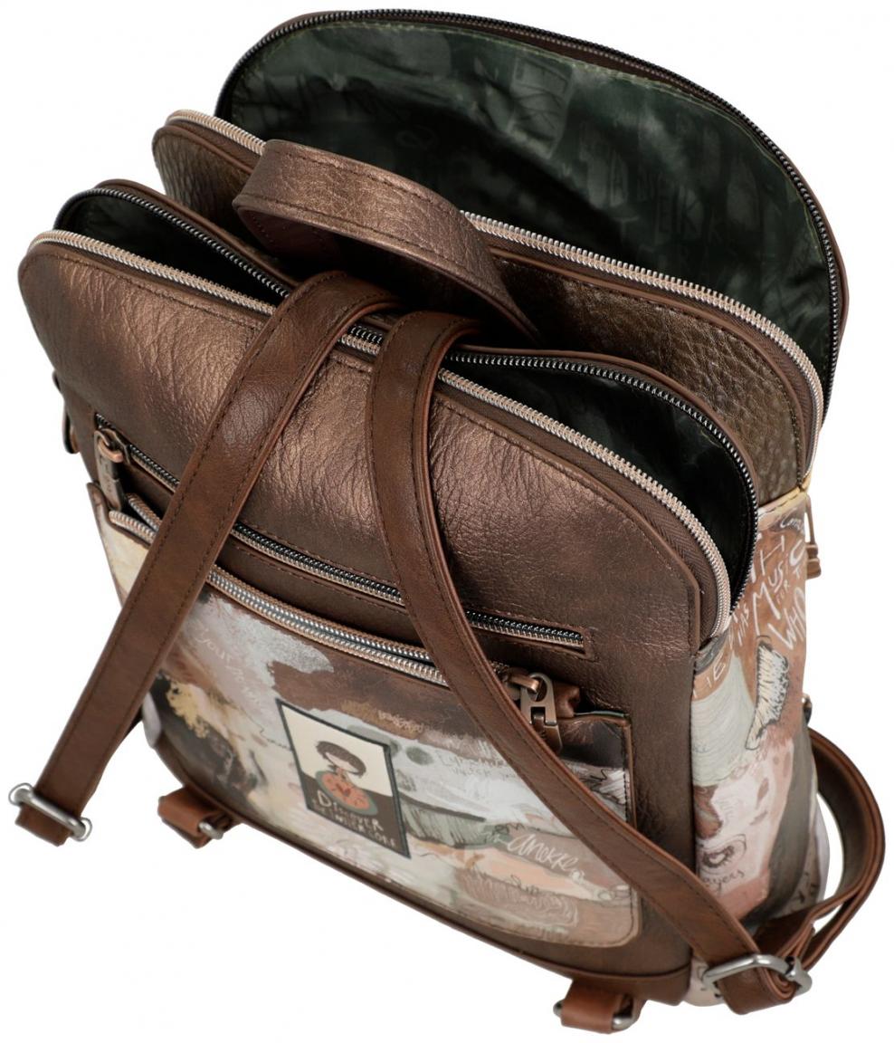 schimmernder Anekke Rucksack Outer Prägung zweigeteilt