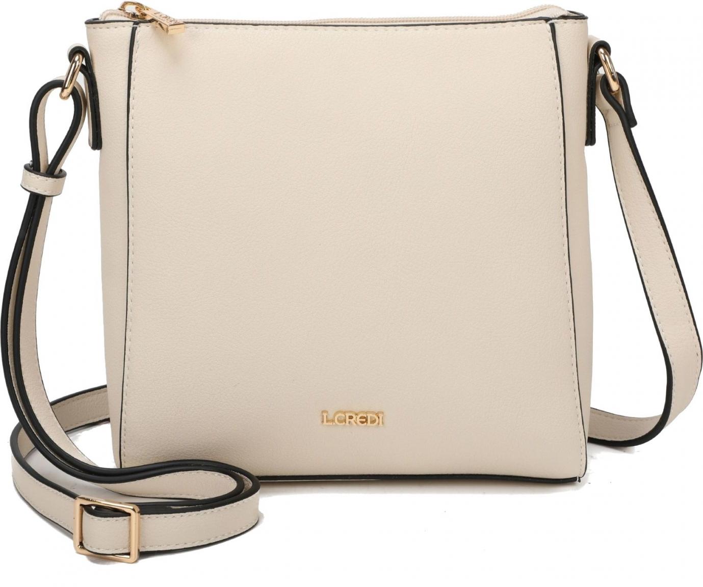 schlichte Crossover Tasche Damen Polly L. Credi Creme vegan