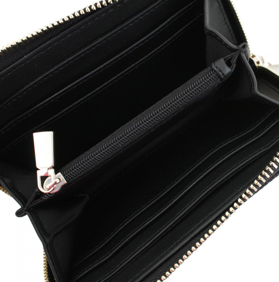 schlichtes Portemonnaie schwarz genarbt Guess Brenton