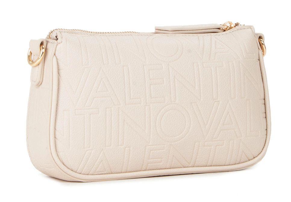 schmale Crossbody Bag Valentino Logoprägung taupe Pansy chic Statement