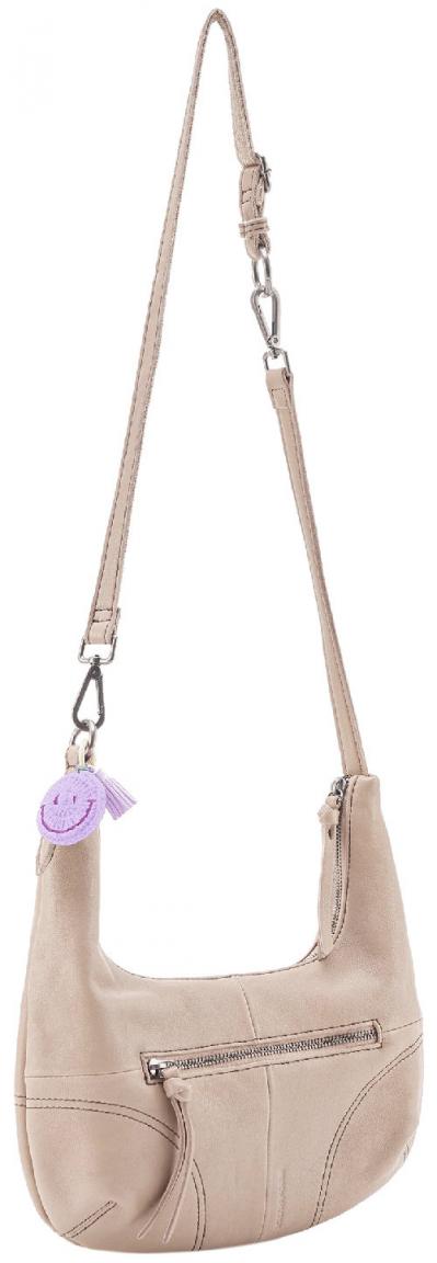 schmale Damentasche FREDsBRUDER Take A Smile beige Schimmer Chai Latte