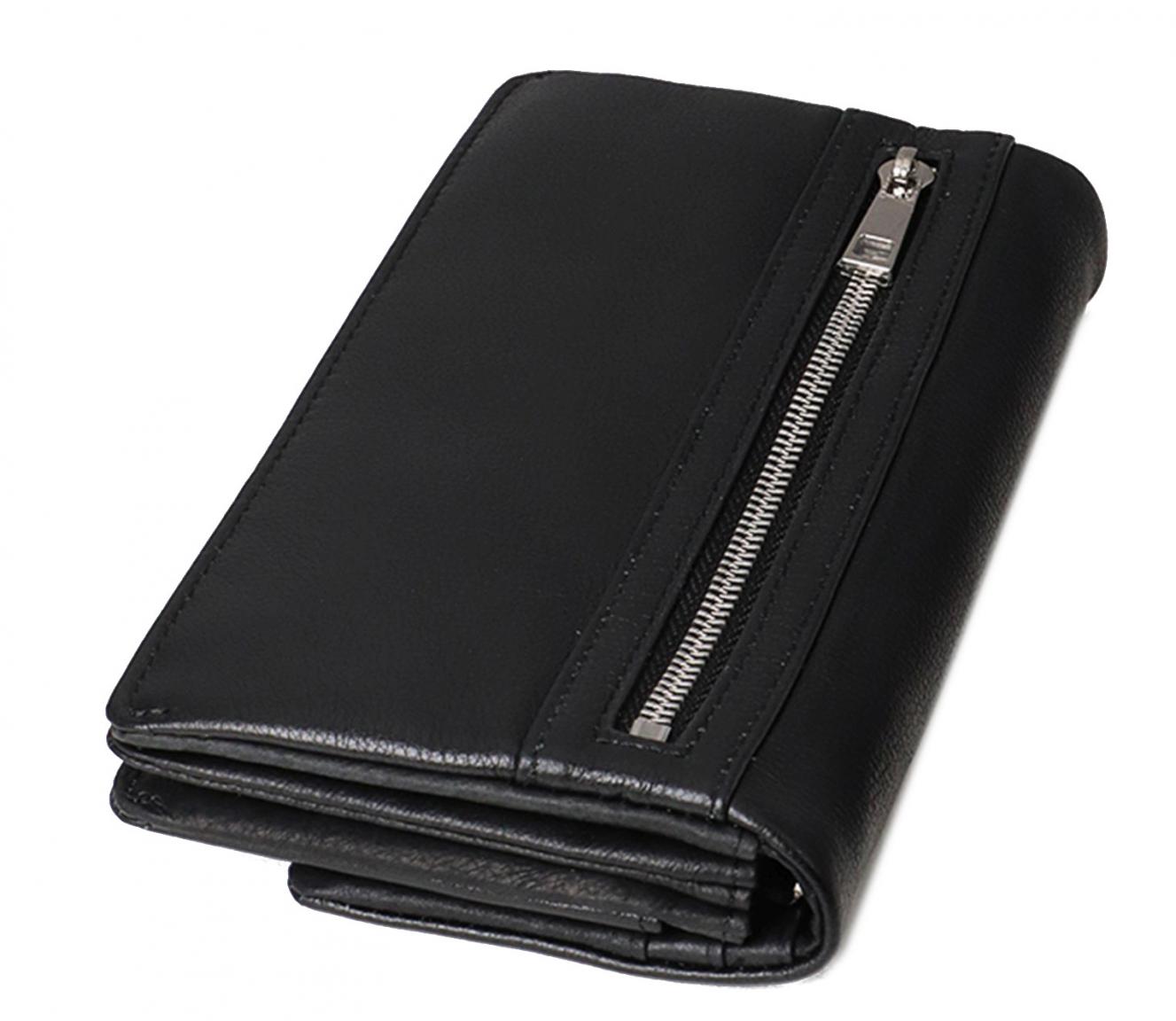 schwarze Damengeldbörse Heartbeat FREDsBRUDER smooth black