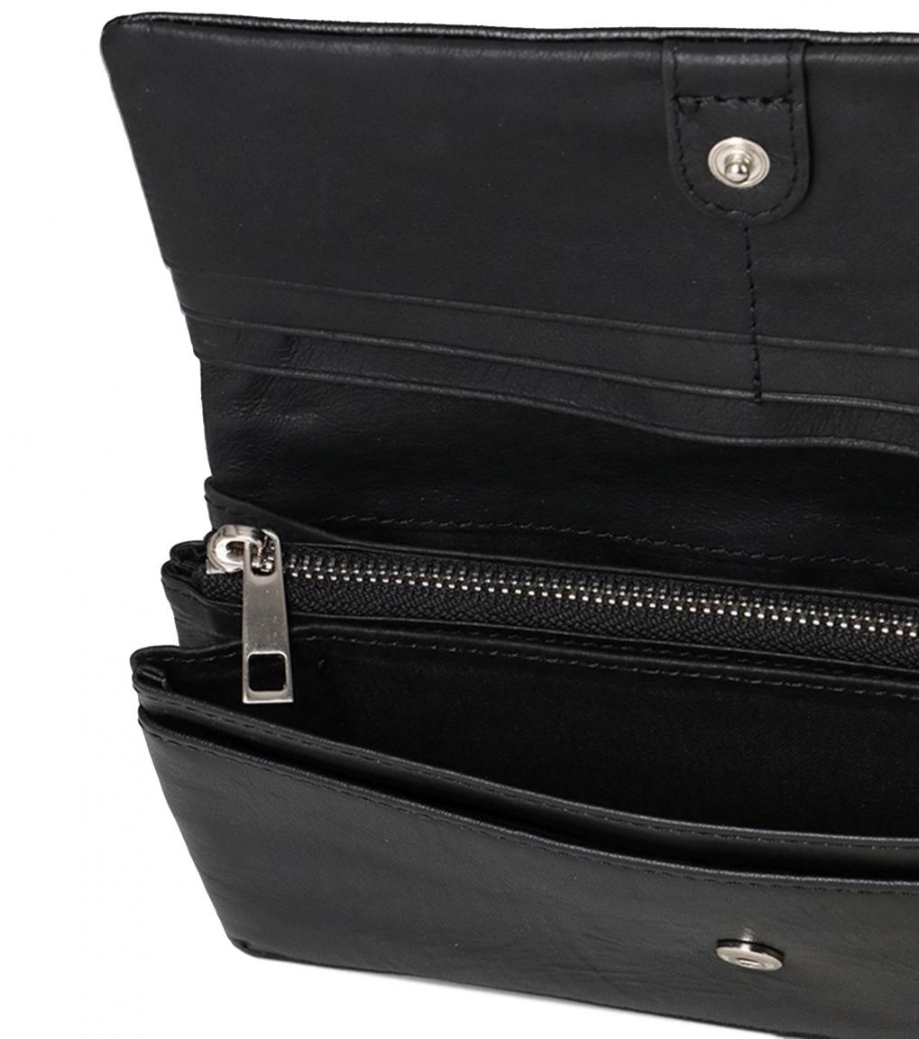 schwarze Damengeldbörse Heartbeat FREDsBRUDER smooth black