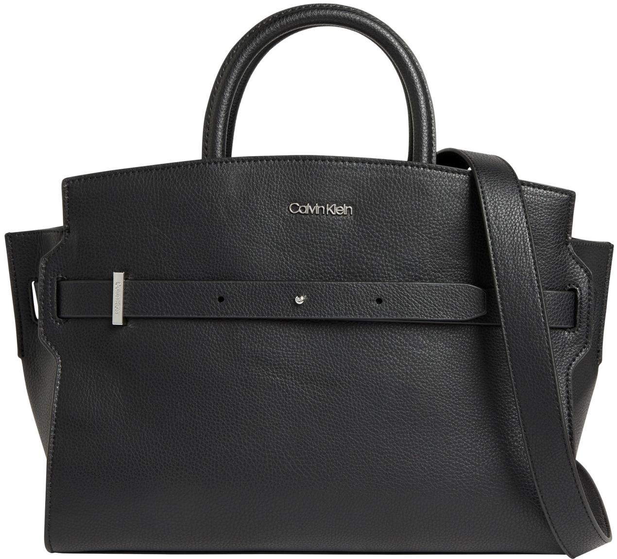 schwarze Kurzgrifftasche Calvin Klein CK Code Tote MD