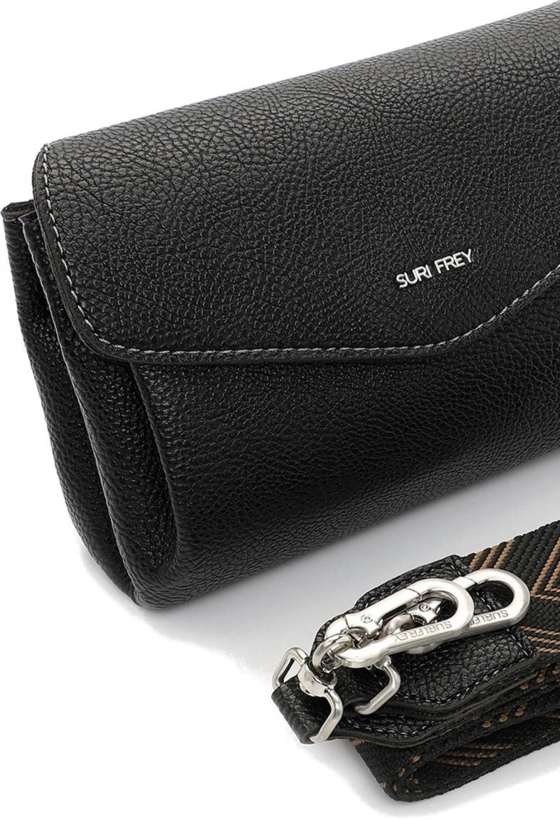 schwarze Schultertasche mit Überschlag Cathy Suri Frey